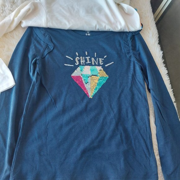 Set-Members Mark Girl's Long Sleeve 2 Pack My Favorite Tee - Picture 5 of 9